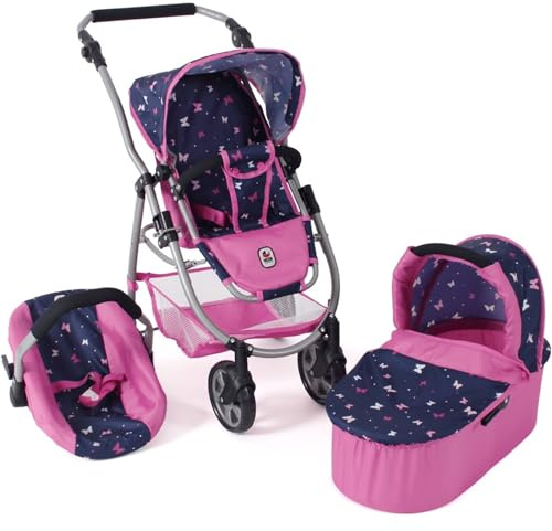 Bayer Chic 637-33 Kinderwagen, 3-in-1, Emotion All in, Schmetterlinge