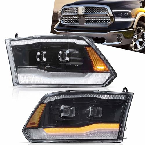VLAND Scheinwerfer geeignet für RAM 1500/2500/3500 2009-2018,RAM 1500 classic 2019-2021,Bernstein
