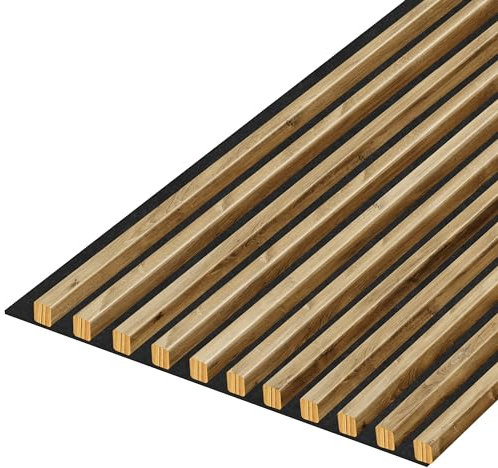 Filz-Lamellen-Set für moderne Raumgestaltung, 20x20 mm, 11 Stück, Breite 45,3 cm, Länge 275 cm Holzpaneele, wandpaneele, holzoptik, lamellenwand