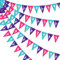 Gymnastik-Themenparty-Dekorationen für Mädchen – 3 Stück Gymnastik-Party-Banner, Gymnastik-Dreieck-Banner, Flaggen, Wimpelkette, Banner, Girlanden für Turner, Geburtstagsparty, Babyparty-Zubehör