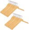 SONGMICS Kleiderbügel, 40er Set, Kleiderbügel Holz, aus Massivholz, Holzbügel mit Einkerbungen, Jackenbügel, um 360° drehbarer Haken, rutschfest, 44 cm lang, naturfarben CRW003-40