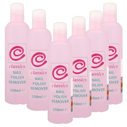 6 x 250ml | Classics Nail Polish Remover Multipack 250ml | Value Pack for Nail Beauty Salon