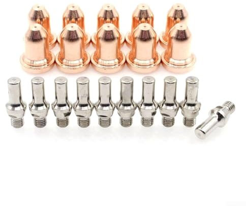 Plasmaschneiderelektrode, 20 Stück Plasmaschneider-Elektroden KP2842-1 Spitze KP2842-2 für LC25 Brenner Plasmaschneidmaschinen Fackel Verbrauchsmaterialien