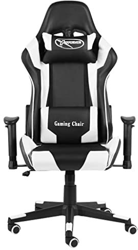 LIANGDONFC Schaukelstuhl、SchlafzimmerstuhlGaming-Stuhl Drehbar Weiß PVCGeeignet für Arbeitszimmer, Wohnzimmer