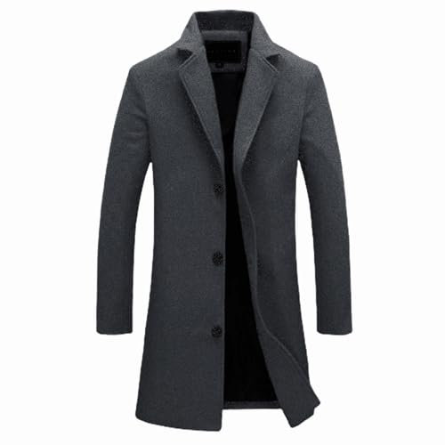Generisch Winterjacke Herren Elegant Wintermantel Lang Einfarbig Bequemes Jacket Warme Oberbekleidung Winter Langarm Parka Jacke Reisen Im Winter