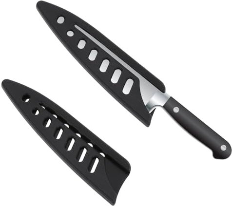 Aeaocvo 2 protectores de hoja de plástico de 10 cm para cuchillos, funda protectora universal para cuchillos, color negro