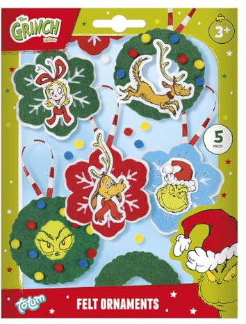 Totum The Grinch Felt Hangers, Green
