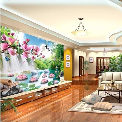 ZYCAFJ Photo Wallpaper Waterfalls 3D Wall Mural Non-Woven Art Print Fleece Wall Mural Decoration Poster Picture Design Modern for Living Room Kids Bedroom 98.4 x 68.9 inches(WxH)