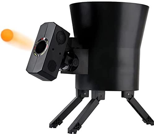 Ping Pong Tennis Ball Launcher, Ping Pong Roboter Machine, 4-40 M/S mit 8 verschiedenen Spinnkugeln, kann etwa 100 Bälle aufnehmen, für Homeschool-Übung