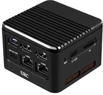 SJRC 12th Gen i3 N305 Mini PC mit Dual Port i226-V 2.5GbE LAN, Win 11 Pro Mini Desktop Computer for Home & Office, Compact Micro PC mit LPDDR5 16GB RAM 128GB SSD, WiFi 6/BT 5.2