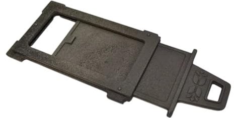 Gusseisen Rauchgasregulierung 18 x 29 cm - Kamin Drosselklappe, Schornstein Klappe, Ofenklappe, Kaminzugregler - Schwarz