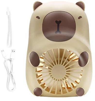 Ventilateur portable pour animaux | Silencieux alimenté par USB pour chambre d'enfant et chambre d'enfant | Mini rechargeable avec lumières LED et vitesse réglable | Idéal pour un usage personnel et