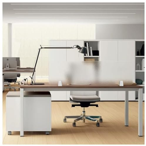 Frosted Acrylic Desk Mounted Privacy Panel, Clamp-on Screen Partitions/Divider for Home & Office, Privacy Shields for Student Desks, Reduce Noise and Visual Distractions(Clear-C,50x40cm/19.68x15.7in)