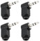 Create idea 4Pcs 3.5mm Stereo Jack Plug 90 Degree Angle Soldering Audio Adapter for Headphone MP3 Players Speakers