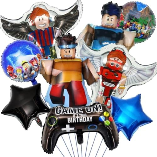 Roblx Balloons, Roblx Birthday Decorations, Anime Party Decorations (Foil) | Anime Foil Balloons, Cartoon Game Birth-day Party, Decora-Tions Supplies, for Fans Birthday Gift