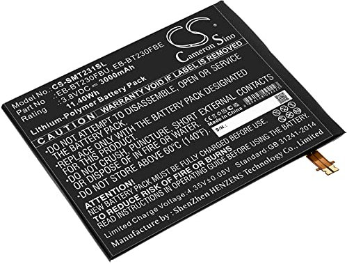 Cameron Sino CS Ersatzakku für 403SC, Degas, Galaxy Tab4 7.0, Galaxy Tab4 7.0 LTE, Galaxy Tab4 7.0 TD-LTE, Galaxy Tab4 7.0 WiFi (3000 mAh) EB-BT230FBE, EB-BT230FBU