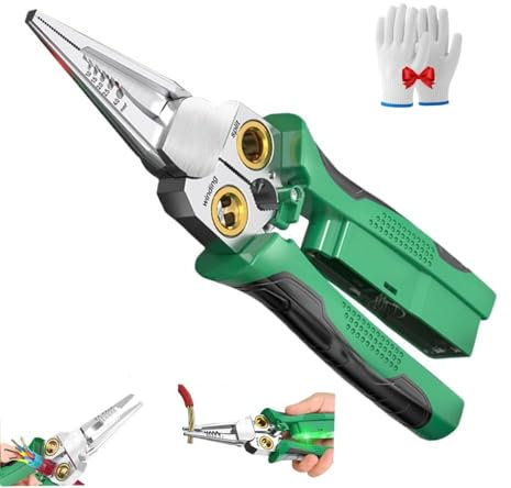 8 in 1 Wire Stripper with Voltage Tester, 8 in 1 Wire Stripping Pliers, Electric Wire Stripping Tool for Cutting and Pulling Pliers, Electrician Repair Tool for Cutting and Pulling Pliers