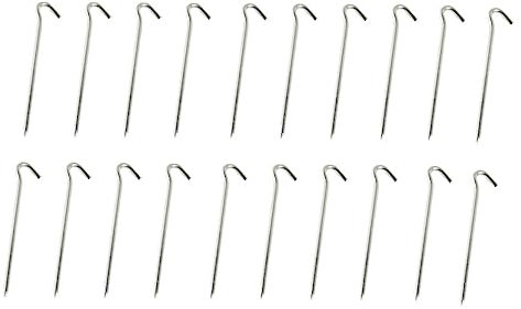 VICASKY 20 Stück Himmelvorhang Zeltzubehör Zeltplane Heringe Zelte Für Camping Peg Pop Up Zelt Camping Glamping Zeltform Nagel Campingzubehör Silber