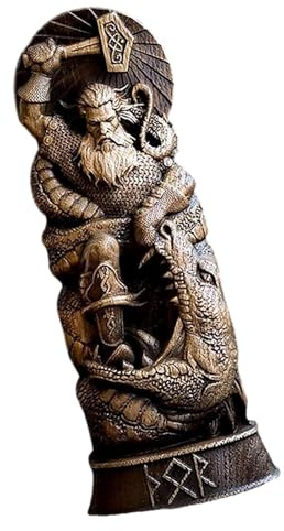 Mythologie Thors Statue Götter Skulptur Harz Figuren Skandinavische Pantheons Home Office Decor Hochzeit Tisch Mittelstücke