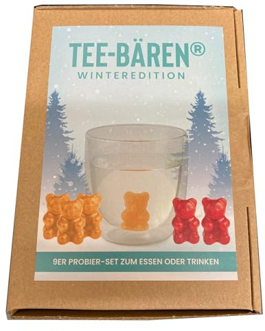 Tee-Bären® Winteredition – 9 Sorten zum Naschen & Aufgießen | 9 winterliche Sorten zum Vernaschen oder als Heißgetränk genießen