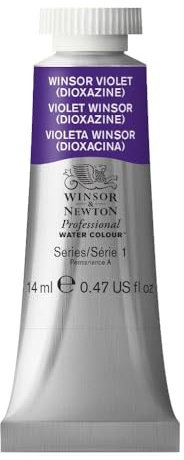 Winsor & Newton 0105733 Professional Aquarellfarbe, lebendige Wasserfarben in Künstlerqualität, hohe Farbbrillanz & Leuchtkraft, lichtecht, Archivqualität, 14ml Tube - Winsorviolett (Dioxazin)