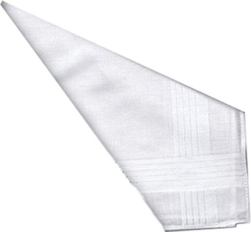 Handkerchief Hut Exclusive Men's Mens Hanky home decor products, White, One Size UK