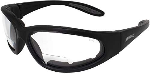 Global Vision Eyewear Hercules Bifocal 1.5 Magnification Anti-Fog Safety Glasses with EVA Foam, Clear Lens