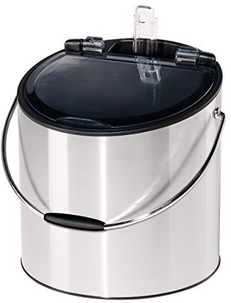Oggi 7440AM S/S Stainless Steel Wine Bucket with Flip Top Lid and Ice Scoop