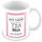 Customised Mug with Name and Tea - Milk - No Sugar - (add Any Name, Drink, Message, Photo, Colour) Personalised Gift Pink