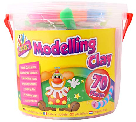Modeling Clay Playset with over 70 pieces of Creative Modeling Clay, Sculpting, Cutting, and Shaping tools