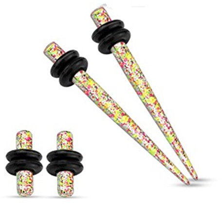 Paula & Fritz® 1 Paar Dehnstäbe Plus 1 Paar Plugs Edelstahl Chirurgenstahl 316...