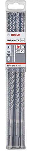 Bosch Professional 10tlg. Hammerbohrer SDS Plus-7X (für Beton und Mauerwerk, 8 x 200 x 265 mm, Zubehör Bohrhammer)