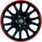 Satz J-Tec Radzierblenden Hero GTR 13-Zoll Schwarz/Rot unrandet