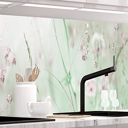 StickerProfis Küchenrückwand selbstklebend Premium WILDBLUMENWIESE 1.5mm, Versteift, alle Untergründe, Hartschicht, 60 x 220cm