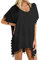 Chalier Damen Strandponcho Bikini Cover Up Quasten Strandkleid Sommer Bademode
