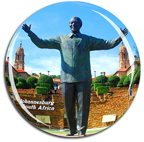 Weekino Nelson Mandela Square Johannesburg Südafrika Kühlschrankmagnet 3D Kristallglas Tourist City Travel Souvenir Collection Geschenk Stark Kühlschrank Aufkleber