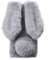 HongHushop Cute Rabbit Case Plush Cover for iPhone 5 5S SE Case Super Soft Warm Fluffy Furry Bunny Ears Shockproof Back Case Cover Chic Bling Crystal Diamond Bowknot Case -Light grey