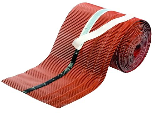 Rinneneinhang Traufblech Aluminium 230 mm x 10 m Rolle Rinneneinhang Traufe (RAL 8004 - Ziegelrot)