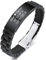 MeMeDIY Nom personnalisé Bracelet Gravure Personnalisée pour Hommes Femmes Garçons Filles en Caoutchouc Silicone Poignet Identification ID Tag Bracelet en Acier Inoxydable Réglable (Noir Couleur)
