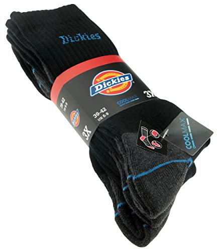 Dickies 3 Paar COOLMAX Arbeit Socken, Größe 43-46