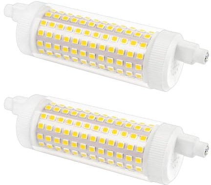 Akynite R7S 118mm LED Dimmbar 20W Kaltweiß 6000K, 2500lm, 360 Grad Licht, Ersatz für Halogenstab 200W 150W, Stablampe für Deckenfluter, 2er-Set