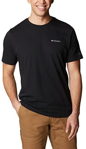 Columbia Men's Thistletown Hills Short Sleeve, Short Sleeve T-Shirt, Black, X-Large
