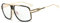 kimorn Sonnenbrille für Herren Retro Goggle Metallrahmen Classic Eyewear AE0336 (Gold/Blaulichtblockierung, 62)