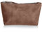 Elsana Cosmetics Echtleder Kosmetiktasche - Rasiertasche - Unisex - für Damen und Herren - (19x10x3) Braun