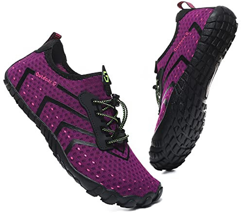 Scarpe da Acqua Uomo Donna - Spiaggia, Immersione, Surf a Piedi Nudi Quick Dry - Leggero Unisex Sport Diving Mare Piscina - Viola EU40