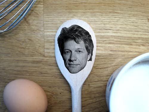 Jon Bon Jovi Merch Gift Idea Image On A Wooden Spoon-Novelty Memorabilia Birthday Christmas Present