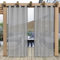 Rosnek Outdoor Vorhang Wetterfest Transparent mit Obere Ösen,B132xH213cm Wasserdicht Outdoorvorhänge Außenvorhang für Balkon Terrasse Garten Pergola Pavillon Sichtschutz,2 Stück,Grau