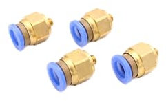 Lot de 4 raccords pneumatiques M5 sur 8 mm IQS, raccord à air comprimé