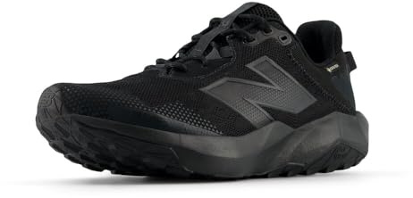 New Balance Men's DynaSoft Nitrel V6 Gore-Tex Trail Running Shoe, Black/Black/Phantom, 8 M