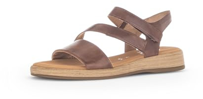 Gabor Damen Riemchensandalen, Frauen Sandalen,Moderate Mehrweite (G),Strandschuhe,Sandaletten,Sommersandalen,bequem,flach,Peanut,41 EU / 7.5 UK